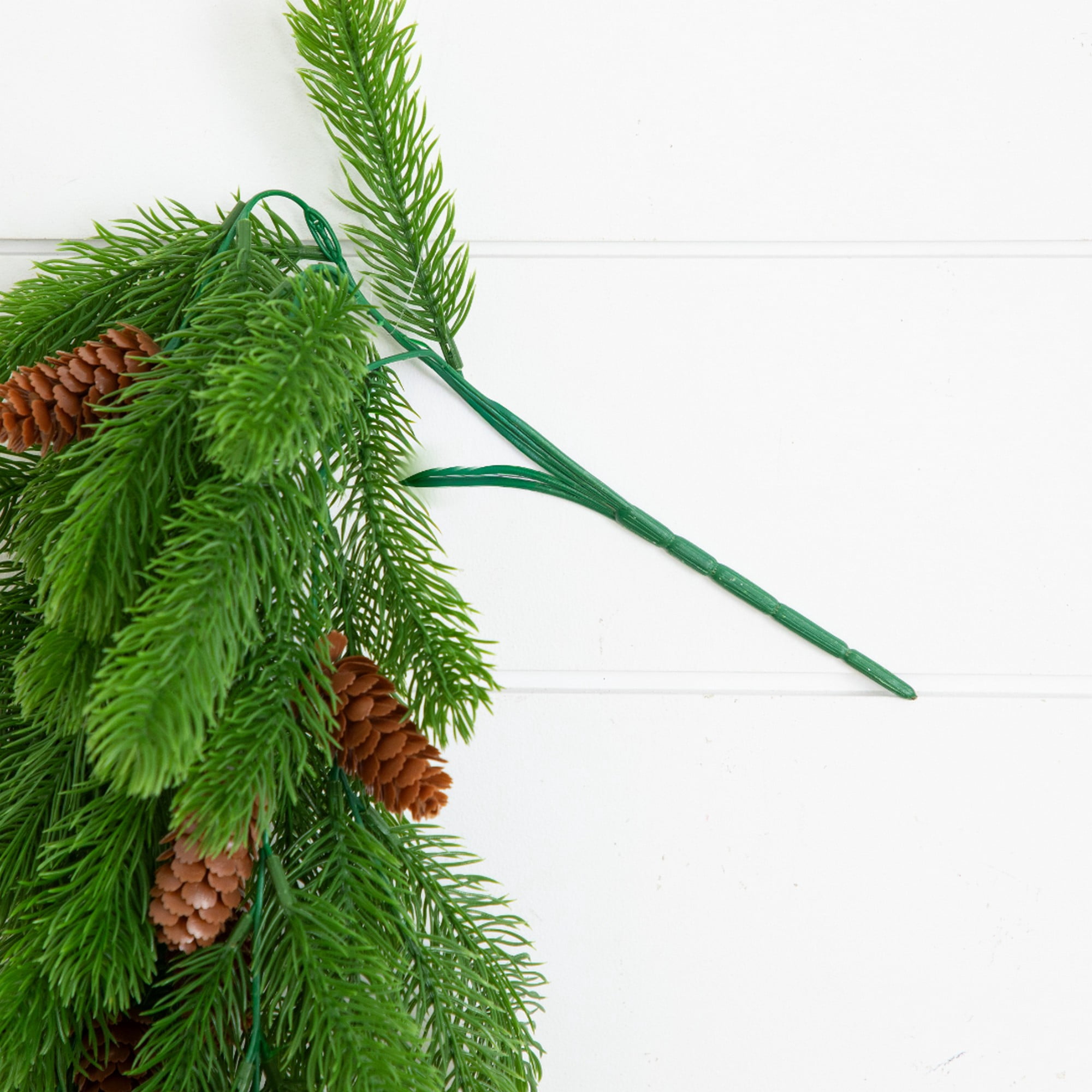 30in. UV Resistant Artificial Christmas Pine & Pinecone Hanging Plant (Indoor/Outdoor) - Set of 3