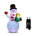 thumbnail image 1 of Inflable muñeco de nieve LED Adorable 5 pulgadas giratorio portátil decoración fiesta Festival Navidad noche ornamento con picos de tierra Kits de decoración para fiestas Enchufe de la UE, 1 of 6