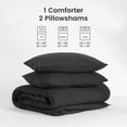 thumbnail image 7 of Sonive Washed Comforter Sets Full 3 Piece, Soft and Cozy, Fluffy Microfiber Fill, Washed Textured Wrinkled Design (Black), 7 of 7