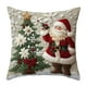 thumbnail image 2 of Fundas de almohada navideñas de 45 x 45 cm | Fundas de almohada decorativas festivas con tela de algodón suave y cremallera oculta para sofá, dormitorio, decoración del hogar, 2 of 5