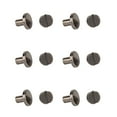 thumbnail image 1 of Chicago Screws, Uniform Coating Burr Free Brass Material Hard Thick Binding Posts Nail Rivet  For Belt Sliver Black, 1 of 8