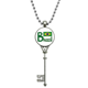 thumbnail image 1 of Brasil Nacional patrón verde Colgante Collar Vintage Llavero Plata Joyas Unbranded M, 1 of 3