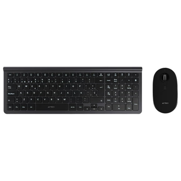 Kit Teclado y Mouse Acteck Creator Inspire Edge MK675 Inalambrico USB 2.4Ghz Ultra Delgado Negro