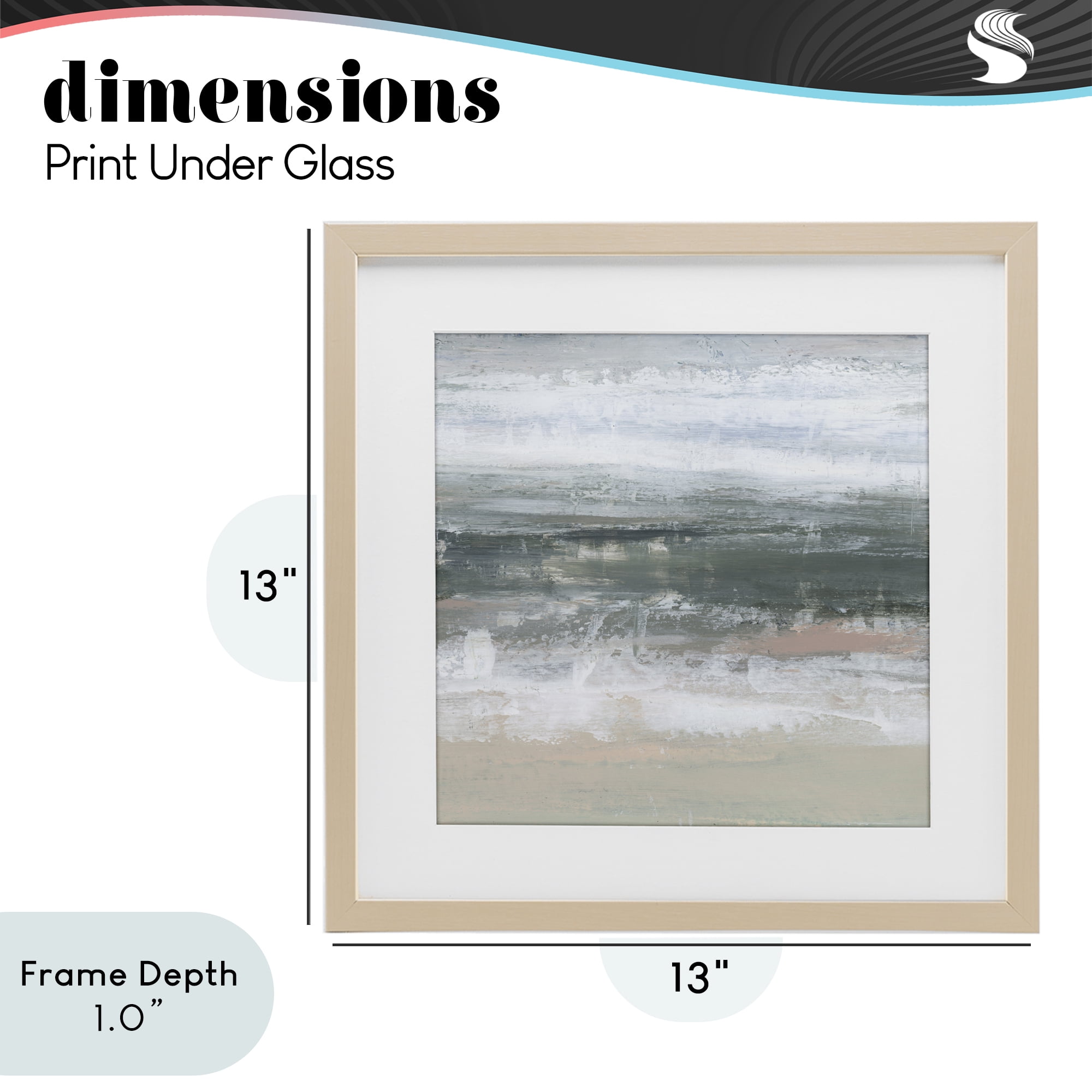 Stupell Industries Subdued Pastel Tides Birch Framed Print Under Glass, design by Ethan Harper