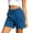 Blue, variant on biudgviw Women's Sweat Shorts Elastic Waist Cargo Shorts Summer Casual Drawstring Shorts with Multi Pockets for Daily Wear
