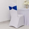 thumbnail image 5 of Efavormart 5 Pack Royal Blue Shimmer Tinsel Spandex Chair Sashes With Round Silver Rhinestone Chair Buckles - 5"x12", 5 of 11