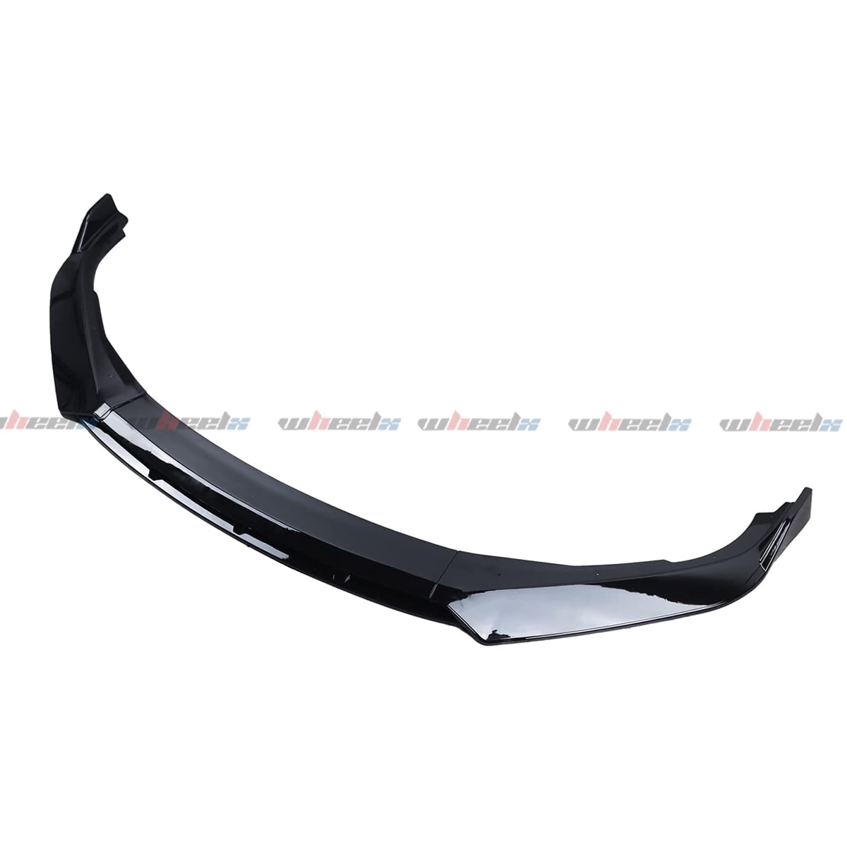 WheelX 3Pcs Front Bumper Lip Compatible with 2018-2020 Honda Accord (Glossy Black), JDM Air Dam Winglet Splitter Chin Fits for EX EX-L LX SE Sport Hybrid, Protection Body Kit