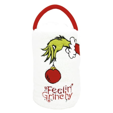 Department 56 Feelin' Grinchy SnowThrow Plush Fleece Blanket 45in x 60in