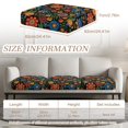 thumbnail image 3 of Xoenoiee Bohbo Flower Print 3 Pieces Couch Cushion Covers Stretch Sofa Covers Washable Couch Covers Non-Slip Individual Seat Cushion Slipcovers, 3 of 7