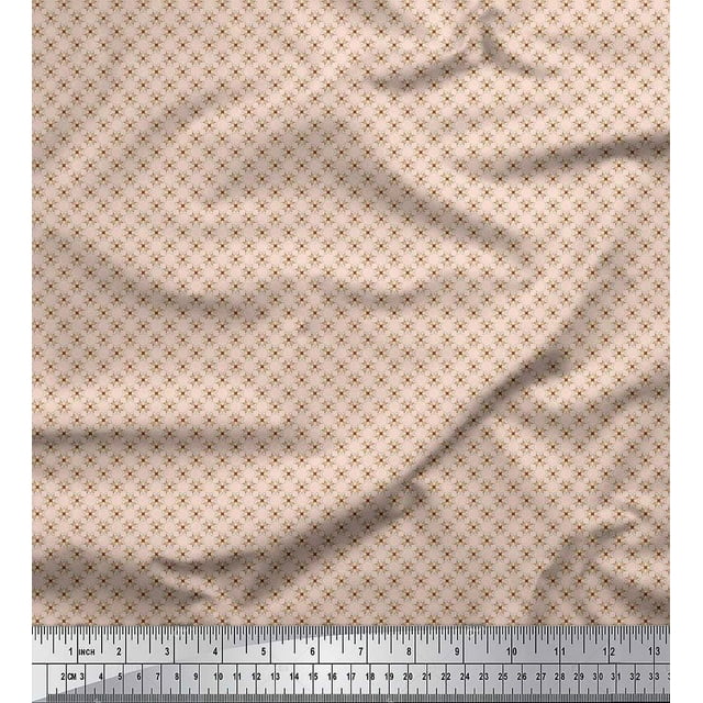 Soimoi Poly Georgette Fabric Artistic Floral Shirting Print Sewing Fabric Yard 52 Inch Wide