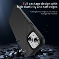 thumbnail image 3 of Allytechgroup Slim Carbon Fiber Texture Phone Case for Apple iPhone 15, Shockproof Soft TPU Bumper, Raised Edge Camera and Screen Protection, Lightweight Anti-Slip Cover, Black, 3 of 8