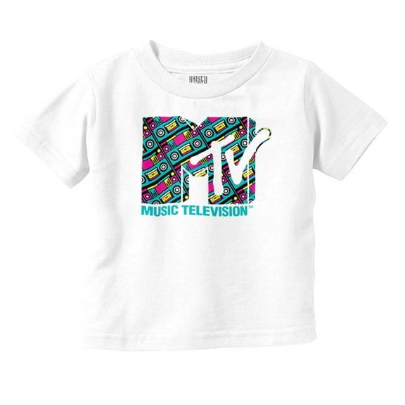 Retro 80s MTV Boombox Radio Logo Toddler Boy Girl T Shirt Infant Toddler Brisco Brands 6M