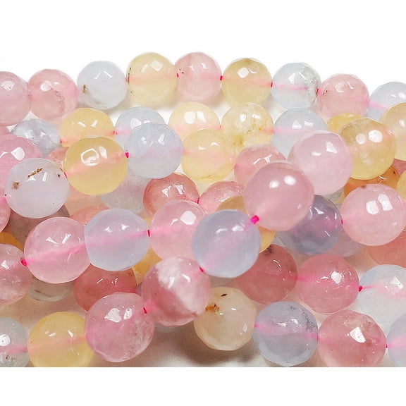 11mm Light Candy Jade Faceted Round Beads ForJewelry Making