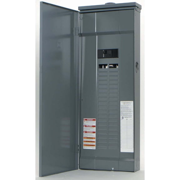 Square D Homeline Main Breaker Plug-On Neutral Load Center - 200A - Gray