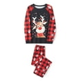 thumbnail image 3 of Matching Family Pajamas Sets Christmas PJ's Sleepwear Printed Top with Plaid Bottom, 3 of 10