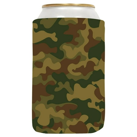 

QualityPerfection Can Cooler Sleeve ( 1 Unit ) 12 Oz 4mm Thick Beer & Soda Can Cover Cooler Can Covers (1Military Green Brown)