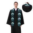 thumbnail image 4 of Hirioo Wolf for 72" Graduation Shawl Stole Unisex Adults Graduation Sash Honor Graduation Stole for High School and College-Sharp Corner, 4 of 7