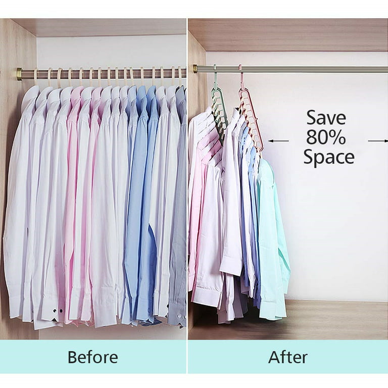Closet Organizers and Storage,College Dorm Room Essentials,Pack of 10  Multifunctional Closet Organizer Magic Space Saving Hangers