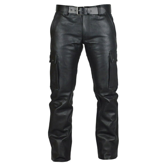 Ediodpoh Long Retro Goth Slim Men's Pants Trousers Winter Autumn Punk Casual Men's Pants Cargo Pants for Men Black_002 S