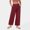 Red, variant on Women Pants under $5! Xqxayjr Linen Pants Women Summer Wide Leg Casual Cotton Linen Pants High Waisted Drawstring Lounge Pants Beach Trousers with Pockets