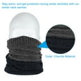 thumbnail image 3 of Unique Bargains Winter Neck Warmer, Men Knitted Neck Gaiter, Dark Gray & Navy Blue, 3 of 7