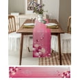 thumbnail image 3 of Table Runner Dresser Scarves 108 Inch Long, Happy Mother's Day Pink Love Heart Linen Dining Table Runners Blossom Flowers on Wood Board Tabletop Scarf for Wedding Holiday Party Kitchen, 3 of 7