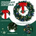 thumbnail image 3 of 48in Pre-Lit Artificial Christmas Wreath w/ Warm White & Multi-Color LED Lights, Remote Control, Stepless Dimming, for Indoor/Outdoor Holiday Decor, 3 of 8