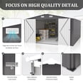 thumbnail image 2 of Campcraft Outdoor Storage Shed 10×14 FT with 3 Lockable Doors,Durable Garden Shed with 4 Vents for Backyard, Patio, Tool Storage,Dark Grey, 2 of 21