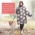thumbnail image 4 of Baseballs and Love Wearable Oversized Blanket,Wearable Blanket Hoodie for Adults,Cozy Hooded Blankets with Super Pockets,Super Warm Fuzzy Pullover for Women & Men, 4 of 6