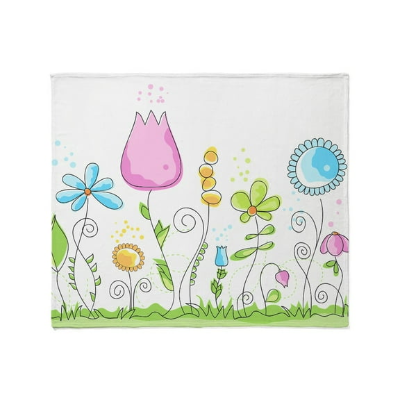 CafePress - Spring Flowers Throw Blanket - Soft Fleece Throw Blanket, 50"x60" for All Ages