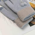 thumbnail image 3 of Guantes de invierno para mujer con pantalla táctil, guantes de punto con forro de lana cálida, puños elásticos, 3 of 5