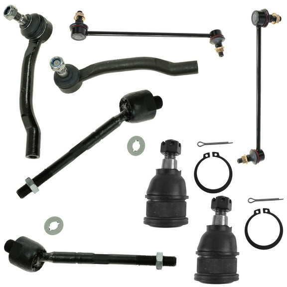 TRQ 8 Piece Kit Tie Rod End Ball Joint Sway Bar Link LH RH for Pilot MDX New PSA59826