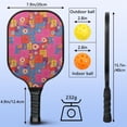 thumbnail image 3 of Pickleball Paddles Set,Pioneer Flower Floral Print Pattern Fiberglass Surface Pickleball Racket Set with 2 Indoor Outdoor Pickleball Balls and Pickleball Bag,Pickle-ball Equipment, 3 of 6