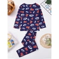 thumbnail image 3 of ATAIKU Toddler Boy Train Pajamas Set Kids Long Sleeve Tee and Pants Sleepwear Baby Boy Pjs Jammies 1-12Y, 3 of 11