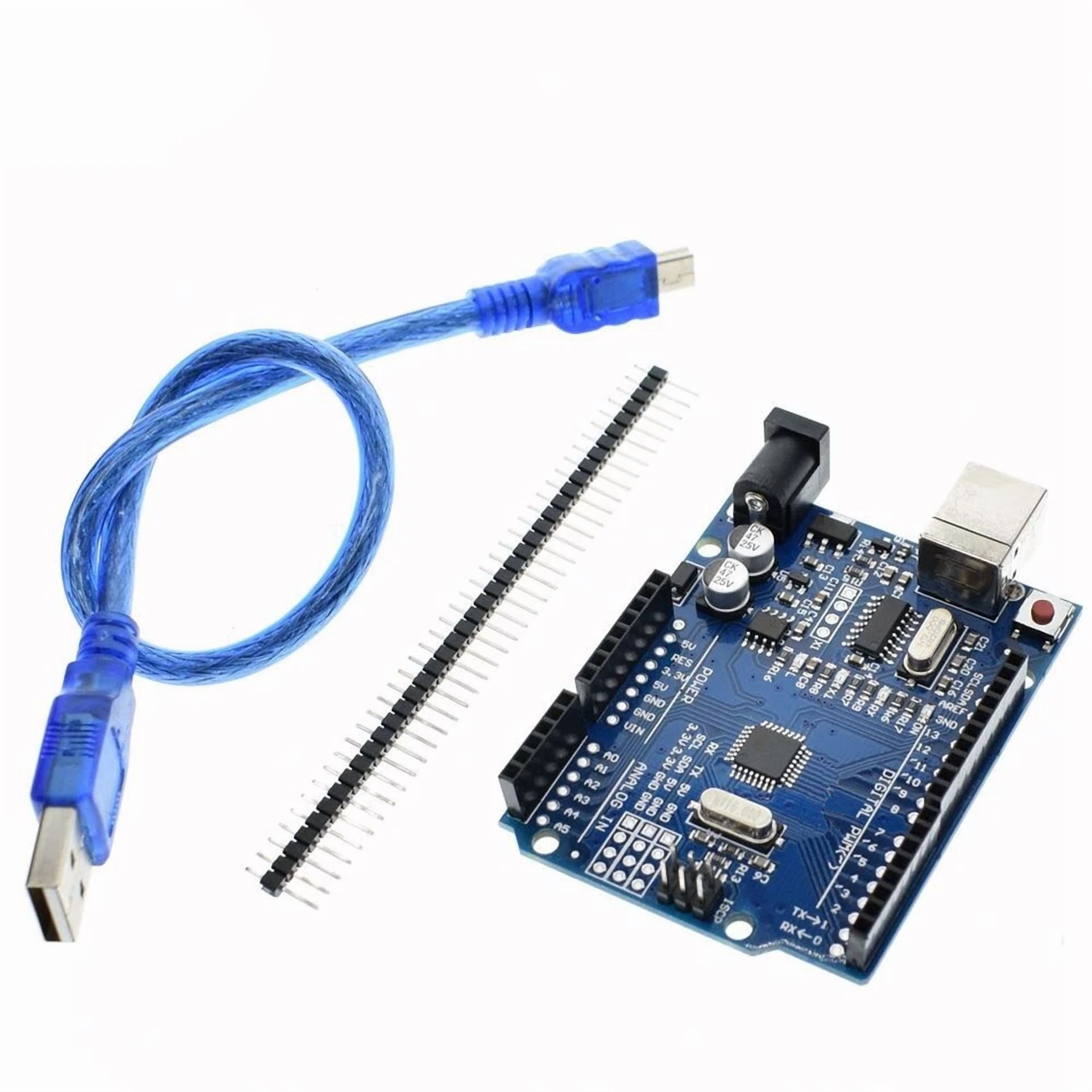 RHEA- Atmega328P Starter Kit W/ Leds Switches Resistors Cables Jumpers & Breadboard