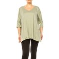 thumbnail image 6 of Moa Collection Women's 2-Piece Lounge Set Buttery Soft Tunic and Black Leggings, 6 of 8