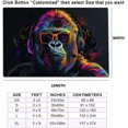 thumbnail image 2 of Monkey Rug & Home Decor-Cool Gorilla Black Area Rugs-Animal Monkey Rug Carpet Durable & Non-Slip Modern Rugs for Living Room Bedroom Man Cave Decorative-C84XE, 2 of 7