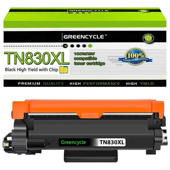 greencycle TN830XL Toner Cartridge Replacement Compatible for Brother TN-830XL TN-830 TN830 Toner use with HL-L2460DW HL-L2400D HL-L2480DW HL-L2405W MFC-L2820DW DCP-L2640DW Printer (1 Black)
