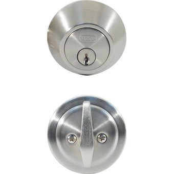 BHP Single Cylinder Deadbolt in Dull Chrome