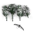 thumbnail image 6 of 7.5FT Artificial Snow Flocked Christmas Tree, Pre-Lit Hinged Pencil Tree with 350 LED Lights & 641 Snow Branch Tips and Metal Stand, Slim Xmas Tree for Holiday Decor, 6 of 9
