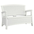 thumbnail image 2 of Suncast Elements Resin Wicker Design Loveseat with Storage, White (2 Pack), 2 of 6