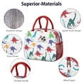 thumbnail image 4 of Womens Colorful Cartoon Dinosaurs Pattern Lunch Box for Work,Insulated Lunch Bag for Women,Loncheras Para Mujer,Leakproof Adult Lunch Bag for Work,Beach,Travel,Picnic,Camping, 4 of 7