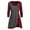 Red, variant on Fesfesfes Plus Size Sweater for Women O-Neck Long Sleeve Solid Botton Patchwork Asymmetric Tops Sweater Plus Size $10