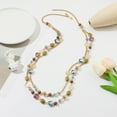 thumbnail image 6 of Bocar Long Statement Necklaces for Women Trendy, Boho Costume Jewelry Layered Crystal Beaded Collar Necklaces for Women (NK-10084-Purple-green), 6 of 9