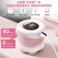 thumbnail image 4 of Electric Razors for Women, 7D Electric Shaver for Women, IPX6 Waterproof with Fast Charge, LED Display, Magnetic Heads, Pink, 4 of 7