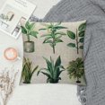 Creowell Summer Green Plants Throw Pillow Covers Tropical Plants Pot