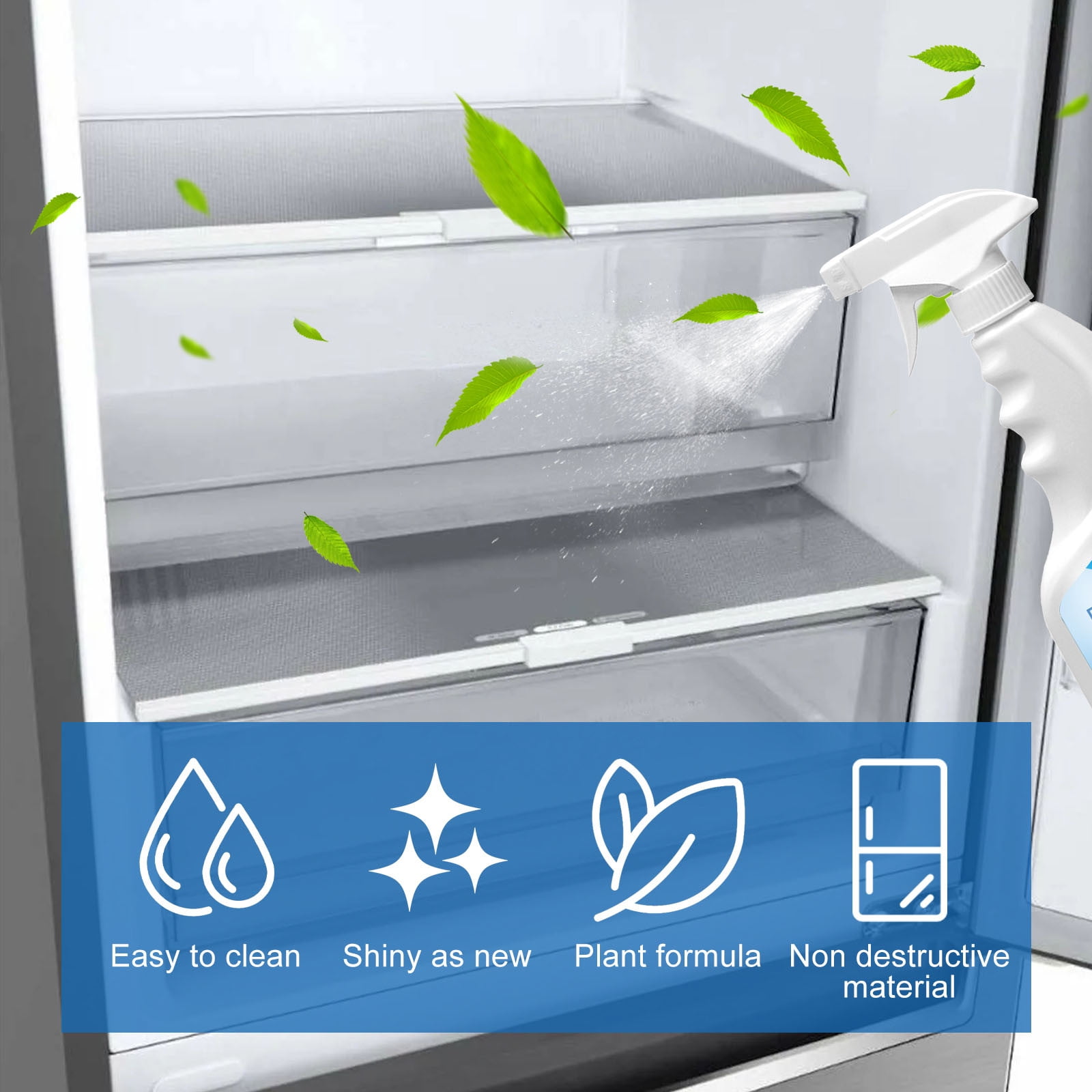 Refrigerator Deodorant Cleaner, Freezer Fridge Odor Eliminato, 120Ml  Cleaning Spray for Inside Refrigerator