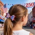 thumbnail image 5 of TOWED22 4th of July Patriotic Girl Hair Bows Clips Accessories, Glitter Red White and Blue Hair Clips USA Decorative Women Hair Accessories for Independence Day Memorial Day(Red), 5 of 7