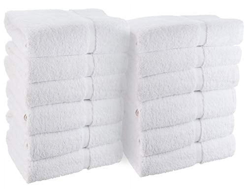Personal Touch White Basic Cotton Hand Towels, 12-Pack