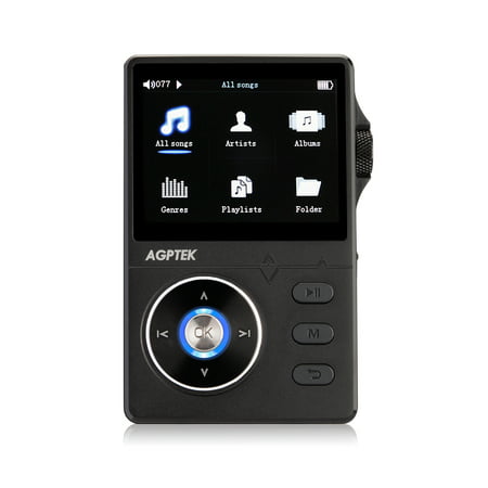 AGPTEK H01 HIFI Lossless MP3 Player,  High Resolution Music Player, 2.4 Inch HD Display, Supports up to 64GB,